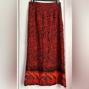 Anthony Original Maxi Jacquard Zebra/Giraffe Print Skirt , Size: Large